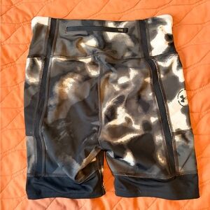 Under Armour Black & White Tie-Dye Compression Shorts